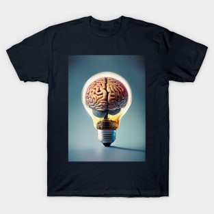 A brain inside a lightbulb T-Shirt